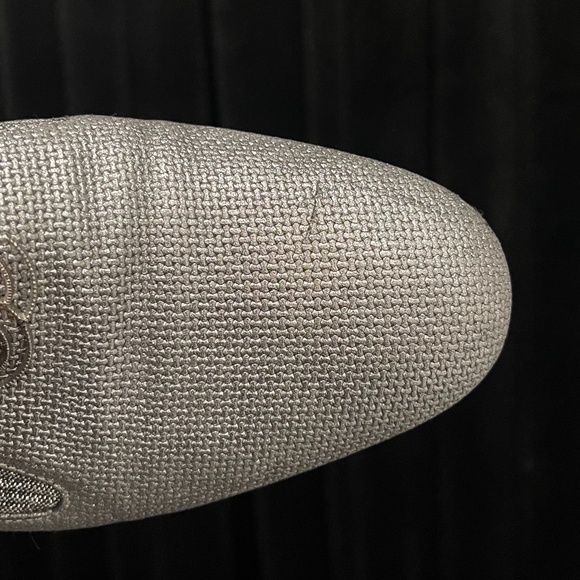 Chanel CC Logo Metallic Loafers Moccasins Size 38 - Picture 2 of 9
